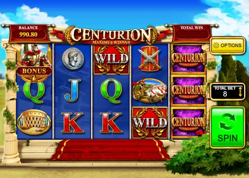 centurion slot inspired gaming screenshot