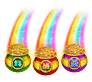 3 lucky rainbows pots of gold