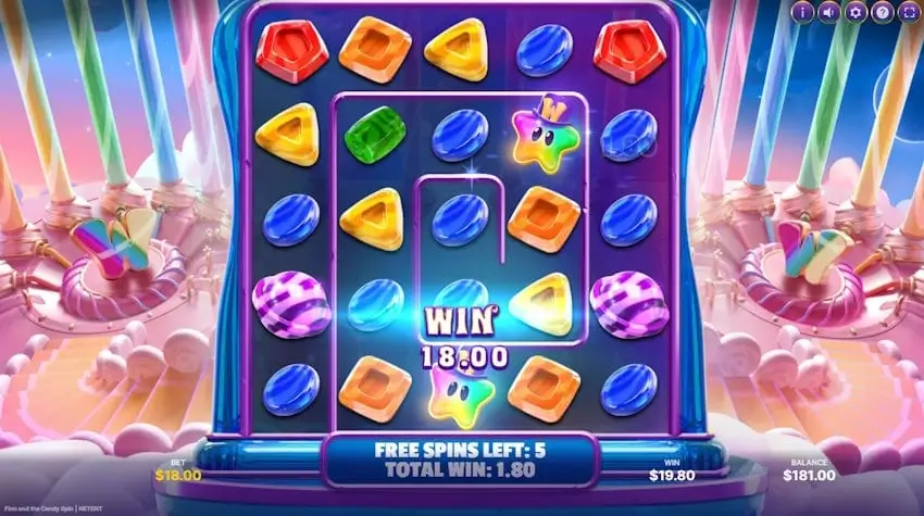 finn and the candy spin bonus screenshot